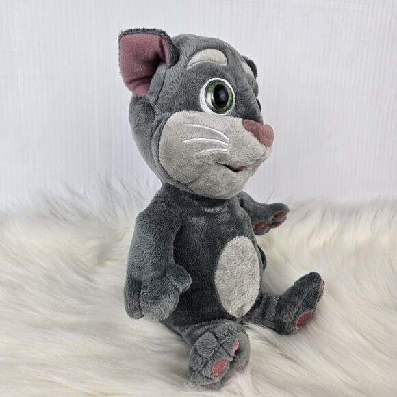 DRAGON-I Talking Tom Talk Back Cat Interactive Gray Plush 9" - Picture 3 of 10